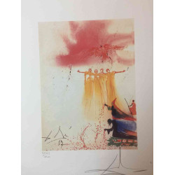 Salvador Dali 50x65 cm-ko litografia-sorta ziurtatua