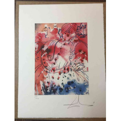 Salvador Dali Lithografie off set 50x65 cm gecertificeerd