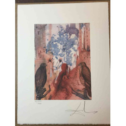 Salvador Dalí Litografía off set 50x65 cm certificado