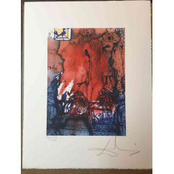 Salvador Dali Lithographie hors set 50x65 cm certifiée