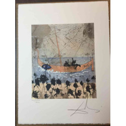 Salvador Dali Off set lithograph cm 50x65 certified
