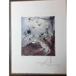 Salvador Dali 50x65 cm-ko litografia-sorta ziurtatua