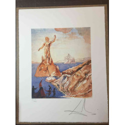 Salvador Dali Lithografie off set 50x65 cm gecertificeerd