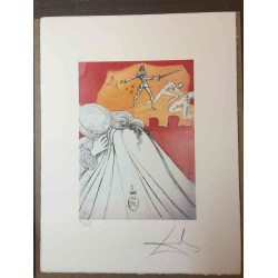 Salvador Dali Litografia off set cm 50x65   certificata