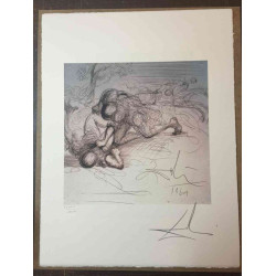 Salvador Dalí Litografía off set 50x65 cm certificado