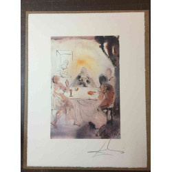 Salvador Dali Lithographie hors set 50x65 cm certifiée