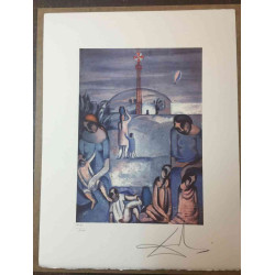 Salvador Dali Lithografie off set 50x65 cm gecertificeerd