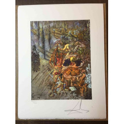 Salvador Dali Lithographie hors set 50x65 cm certifiée