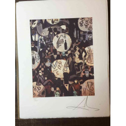 Salvador Dali Off set lithograph cm 50x65 certified