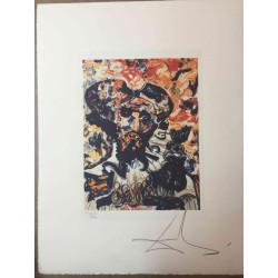Salvador Dali Off set lithograph cm 50x65 certified
