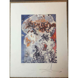 Litografía Salvador Dali off set 50x65 cm certificada