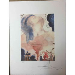 Salvador Dalí Litografía off set 50x65 cm certificado