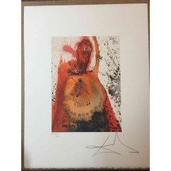 Salvador Dalí Litografía off set 50x65 cm certificado