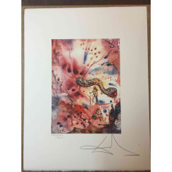Salvador Dali Lithographie hors set 50x65 cm certifiée