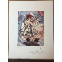 Salvador Dalí Litografía off set 50x65 cm certificado