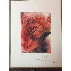 Salvador Dali Lithographie hors set 50x65 cm certifiée