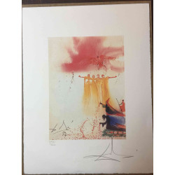 Salvador Dali Lithografie off set 50x65 cm gecertificeerd