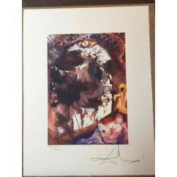 Offset litograficzny Salvadora Dali z certyfikatem 50x65 cm