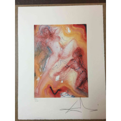 Salvador Dali Off set lithograph cm 50x65 certified