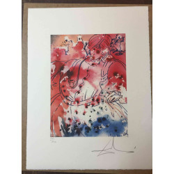 Litografická súprava Salvador Dali certifikovaná 50x65 cm