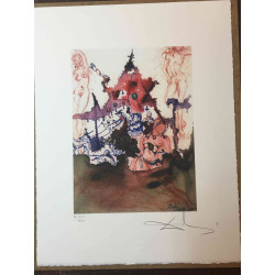 Salvador Dali Litografia off set cm 50x65   certificata
