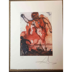 Salvador Dali Off set lithograph cm 50x65 certified