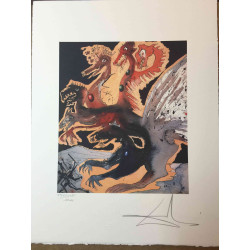 Litografía Salvador Dali off set 50x65 cm certificada