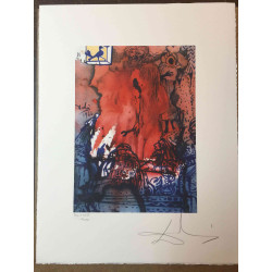 Salvador Dali Lithografie off set 50x65 cm gecertificeerd