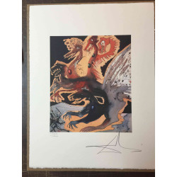 Salvador Dali Off set lithograph cm 50x65 certified