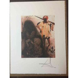 Salvador Dali Lithografie off set 50x65 cm gecertificeerd