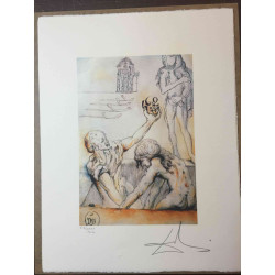 Salvador Dali Lithographie hors set 50x65 cm certifiée