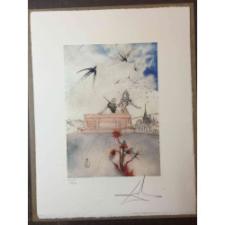 Offset litograficzny Salvadora Dali z certyfikatem 50x65 cm
