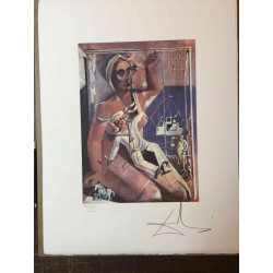 Salvador Dalí Litografía off set 50x65 cm certificado