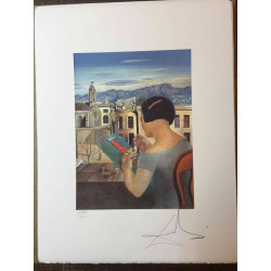 Salvador Dalí Litografía off set 50x65 cm certificado