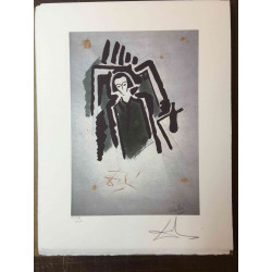 Offset litograficzny Salvadora Dali z certyfikatem 50x65 cm