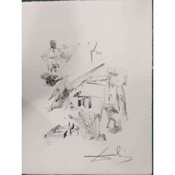 Conjunt de litografia de Salvador Dalí 50x65 cm certificat