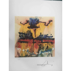 Offset litograficzny Salvadora Dali z certyfikatem 50x65 cm