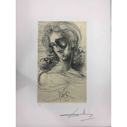 Salvador Dalí Litografía off set 50x65 cm certificado