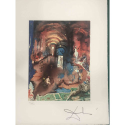 Litografická súprava Salvador Dali certifikovaná 50x65 cm