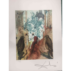 Salvador Dali Lithographie hors set 50x65 cm certifiée