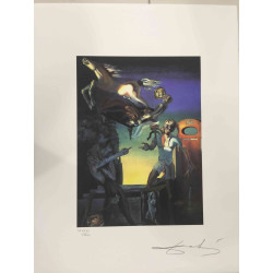 Salvador Dali Litografia off set cm 50x65   certificata