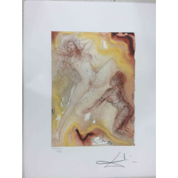 Salvador Dalí Litografía off set 50x65 cm certificado