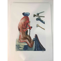 Salvador Dali Lithographie Offset 50x70 cm zertifiziert