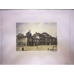 Adolf Hitler litografia off set cm 50x70 timbro del Reich