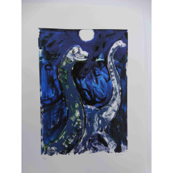 Mario Schifano Lithografie off set 50x70 cm gecertificeerd