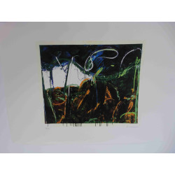 Mario Schifano Off set lithograph cm 50x70 certified