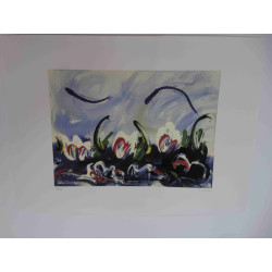 Mario Schifano Off set lithograph cm 50x70 certified