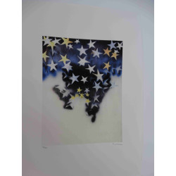 Mario Schifano Off set lithograph cm 50x70 certified