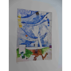 Mario Schifano Lithografie off set 50x70 cm gecertificeerd