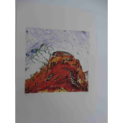 Mario Schifano Off set lithograph cm 50x70 certified